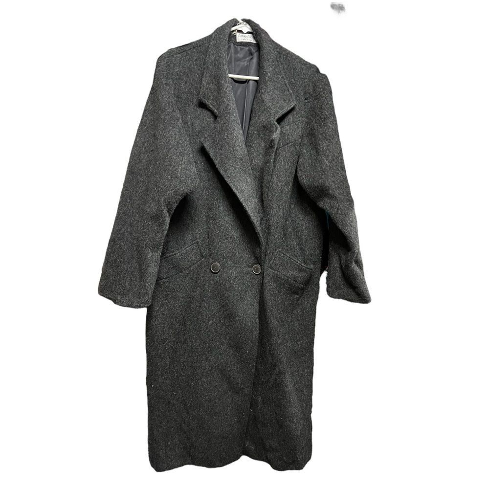 vintage ashley Scott gray wool trench coat size XL no ❤️MOVING SALE🔥❤️